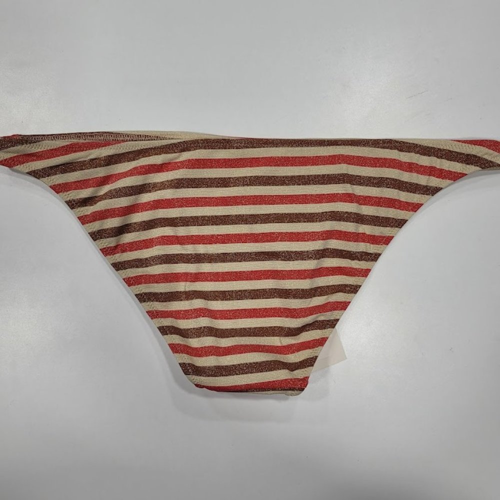 Solid & Striped The Wendy Striped Shimmer Bikini Bottom - Picture 4 of 9